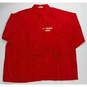 Vintage Swingster St Liborius HS Full Snap Nylon Windbreaker Jacket Large